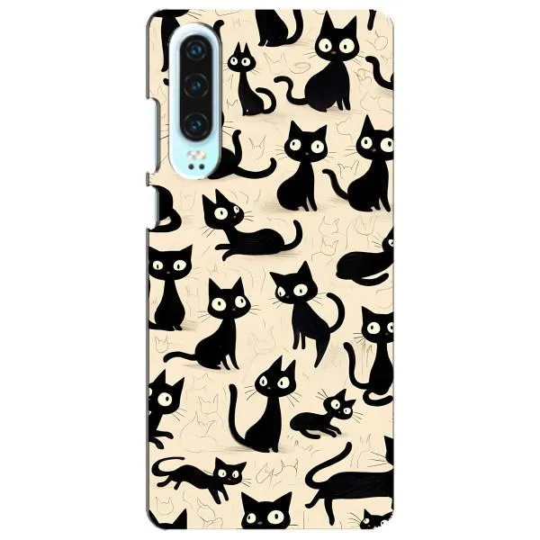 Чехол с принтом «Черные коты» для Huawei P30 Чехол с принтом «Черные коты» для Huawei P30