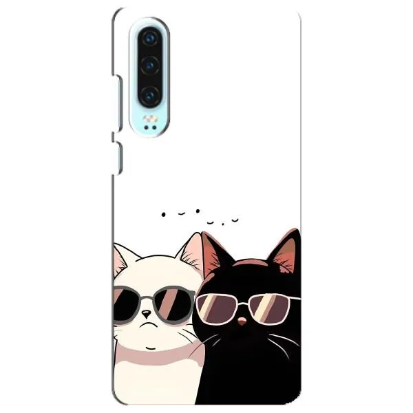 Чехол с принтом «Коты в очках» для Huawei P30 Чехол с принтом «Коты в очках» для Huawei P30