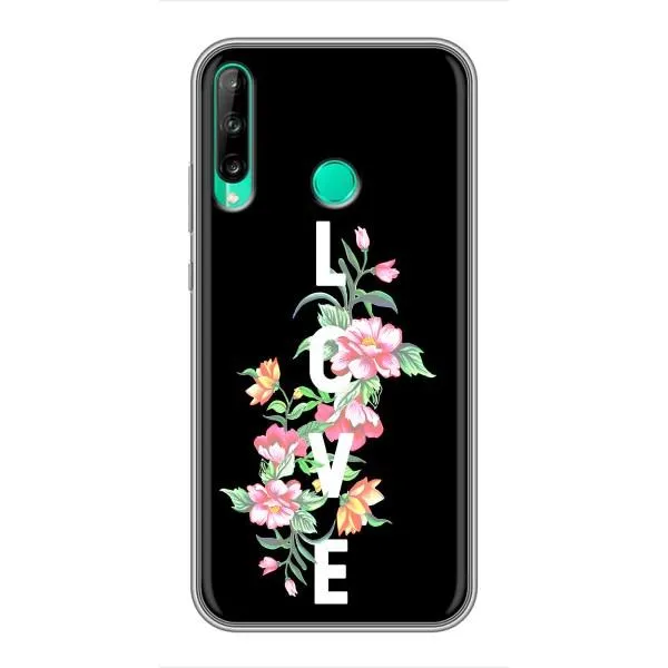 Чехол с принтом «Цветы LOVE» для Huawei P40 Lite e