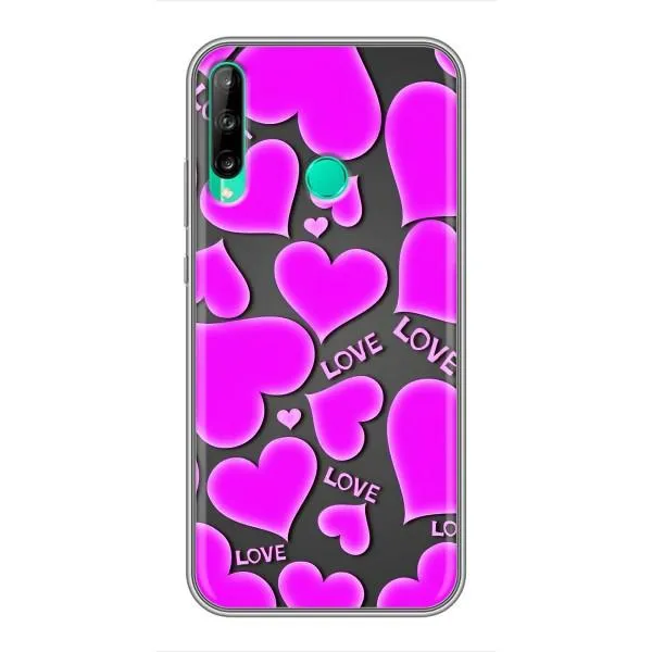 Чехол с принтом «Pink hearts» для Huawei P40 Lite e