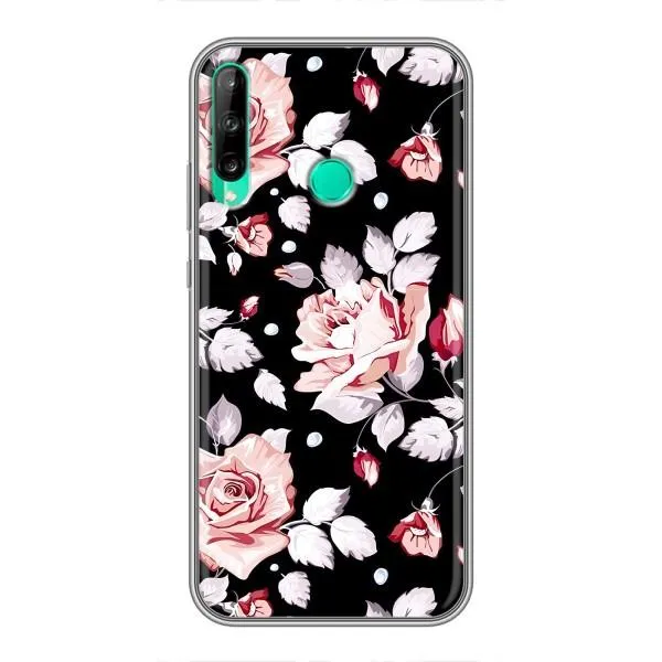 Чехол с принтом «Цветочки на черном» для Huawei P40 Lite e Чехол с принтом «Цветочки на черном» для Huawei P40 Lite e