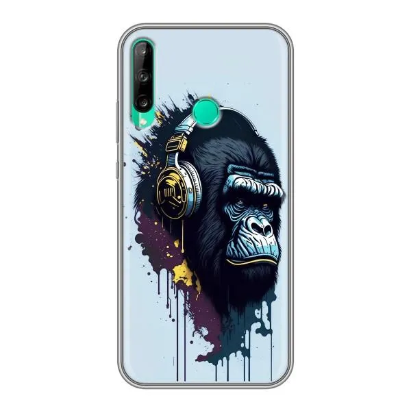 Чехол с принтом «Горилла в наушниках» для Huawei P40 Lite e Чехол с принтом «Горилла в наушниках» для Huawei P40 Lite e