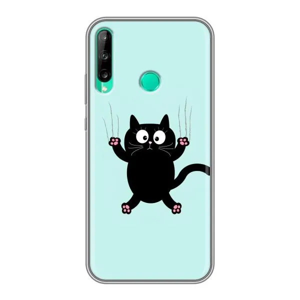 Чехол с принтом «Падающий кот» для Huawei P40 Lite e Чехол с принтом «Падающий кот» для Huawei P40 Lite e