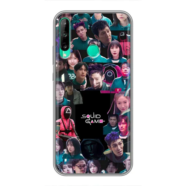 Чехол с принтом «Коллаж Игра кальмара» для Huawei P40 Lite e Чехол с принтом «Коллаж Игра кальмара» для Huawei P40 Lite e