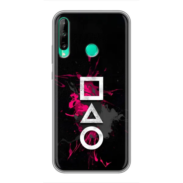 Чехол с принтом «Символы Игра кальмара» для Huawei P40 Lite e Чехол с принтом «Символы Игра кальмара» для Huawei P40 Lite e