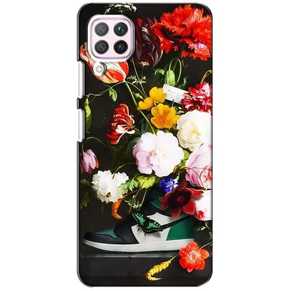 Чехол с принтом «Nike цветы» для Huawei P40 Lite