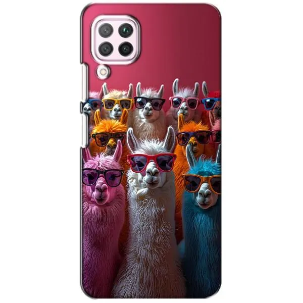 Чехол с принтом «Ламы в очках» для Huawei P40 Lite Чехол с принтом «Ламы в очках» для Huawei P40 Lite