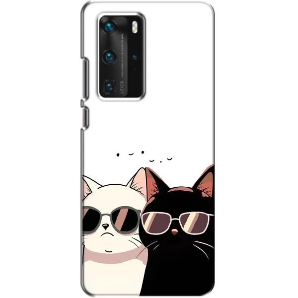 Чехол с принтом «Коты в очках» для Huawei P40 Pro Чехол с принтом «Коты в очках» для Huawei P40 Pro