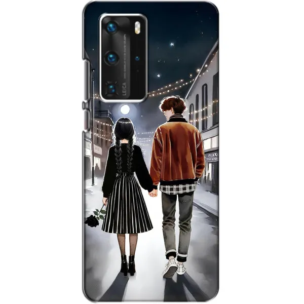 Чохол з принтом «Венздей та Тайлер» для Huawei P40 Pro