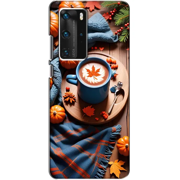 Чехол с принтом «Кофе и тыковки» для Huawei P40 Pro