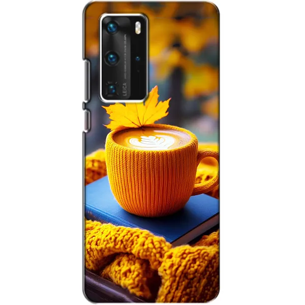 Чехол с принтом «Кофе на желтом пледе» для Huawei P40 Pro