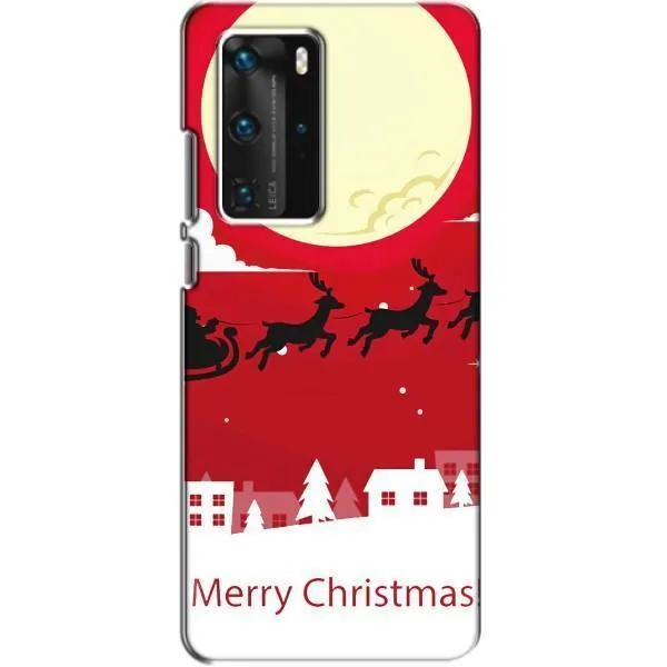 Чехол с принтом «Санта с оленями» для Huawei P40 Pro
