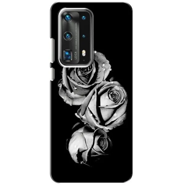 Чехол с принтом «Черная роза» для Huawei P40