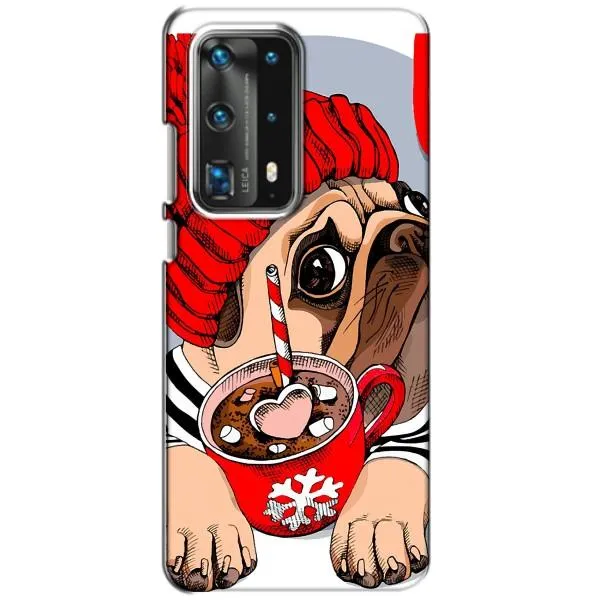 Чехол с принтом «Собачка в шапке» для Huawei P40