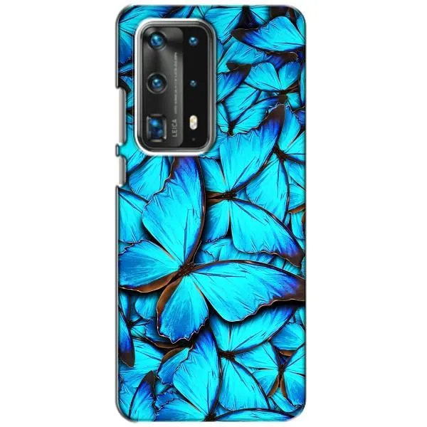 Чехол с принтом «Синие бабочки» для Huawei P40