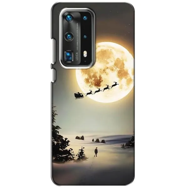 Чехол с принтом «Санта на луне» для Huawei P40