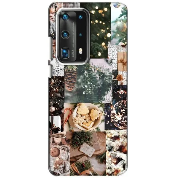 Чехол с принтом «Рождественский коллаж» для Huawei P40