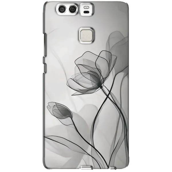 Чехол с принтом «Черные цветы» для Huawei P9 Чехол с принтом «Черные цветы» для Huawei P9