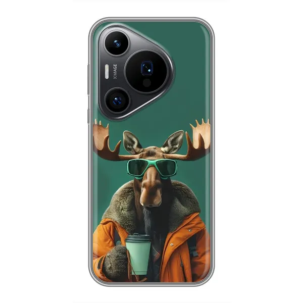 Чехол с принтом «Лось с кофе» для Huawei Pura 70 PRO Чехол с принтом «Лось с кофе» для Huawei Pura 70 PRO