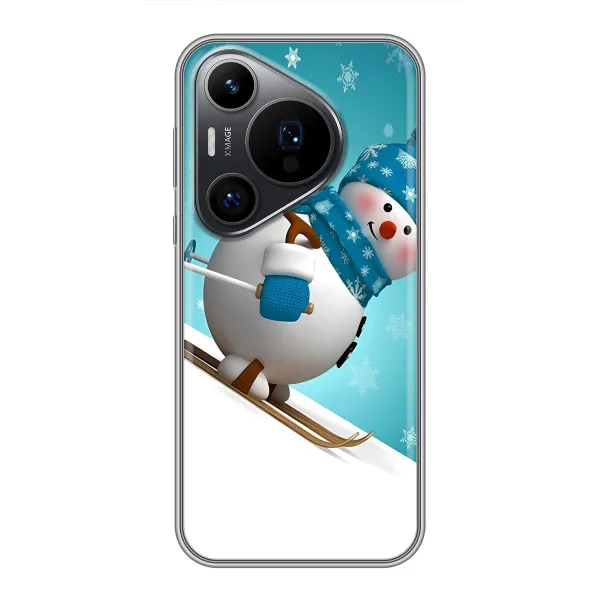 Чохол з принтом «Сніговик на лижах» для Huawei Pura 70 PRO