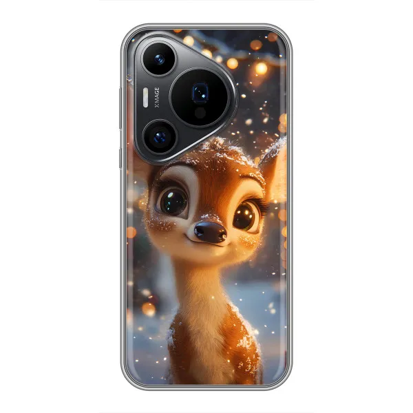 Чехол с принтом «Олененок среди гирлянд» для Huawei Pura 70 PRO