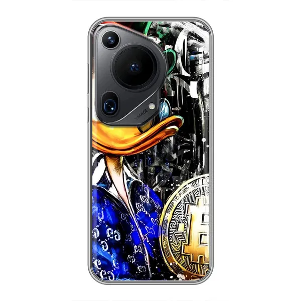 Чехол с принтом «Биткойн Скрудж» для Huawei Pura 70 Ultra