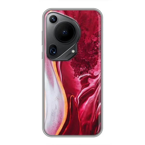 Чехол с принтом «Мрамор красный» для Huawei Pura 70 Ultra