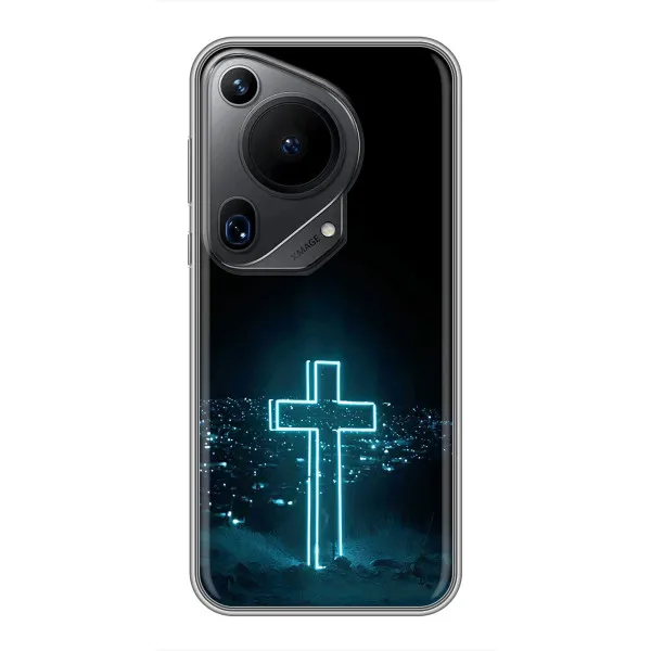 Чехол с принтом «Крест и город» для Huawei Pura 70 Ultra