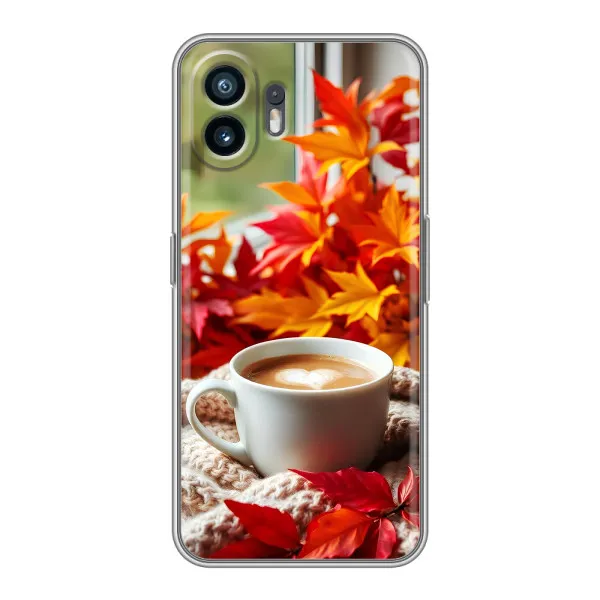 Чехол с принтом «Кофе и листья» для Huawei Pura 70