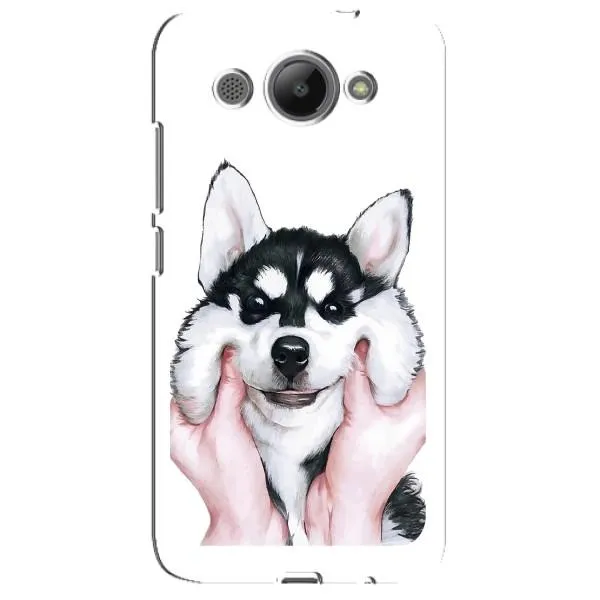 Чехол с принтом «Довольный Хаски» для Huawei Y3 2017 Чехол с принтом «Довольный Хаски» для Huawei Y3 2017