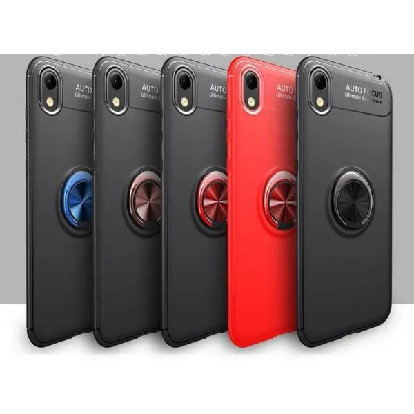 Захисний чохол Air Color Ring Black для Huawei Y5 2019/Honor 8s — Чорний — фото 1