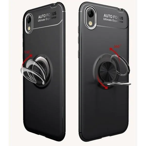 Захисний чохол Air Color Ring Black для Huawei Y5 2019/Honor 8s — Чорний — фото 2