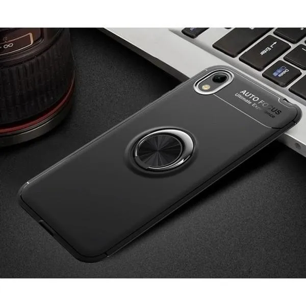 Захисний чохол Air Color Ring Black для Huawei Y5 2019/Honor 8s — Чорний — фото 3