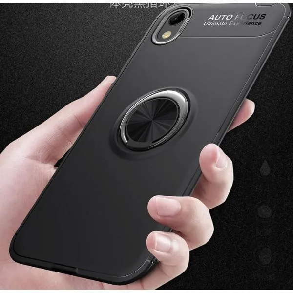 Захисний чохол Air Color Ring Black для Huawei Y5 2019/Honor 8s — Чорний — фото 4