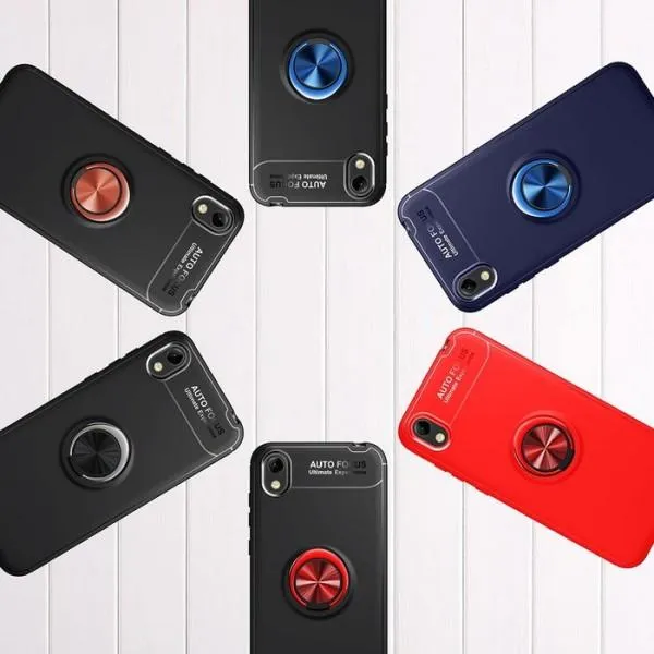 Захисний чохол Air Color Ring Black для Huawei Y5 2019/Honor 8s — Чорний — фото 5