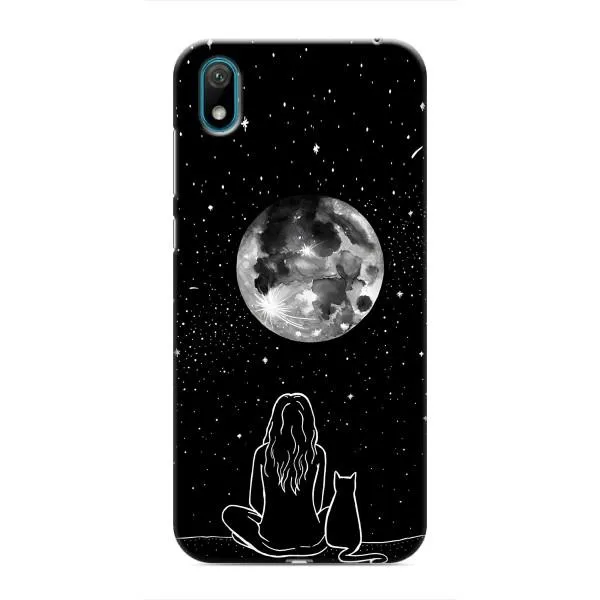 Чехол с принтом «Девушка с котом» для Huawei Y5 2019 Чехол с принтом «Девушка с котом» для Huawei Y5 2019