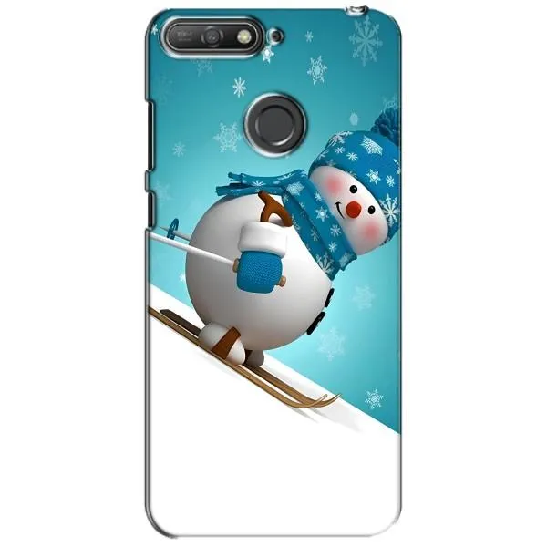 Чехол с принтом «Снеговик на лыжах» для Huawei Y6 Prime 2018