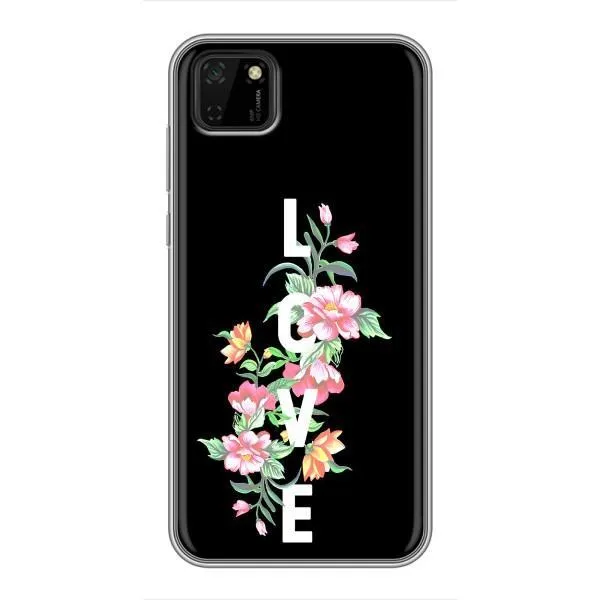 Чехол с принтом «Цветы LOVE» для Huawei Y5p Чехол с принтом «Цветы LOVE» для Huawei Y5p