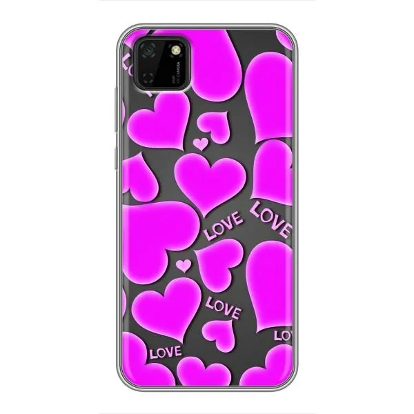 Чехол с принтом «Pink hearts» для Huawei Y5p Чехол с принтом «Pink hearts» для Huawei Y5p