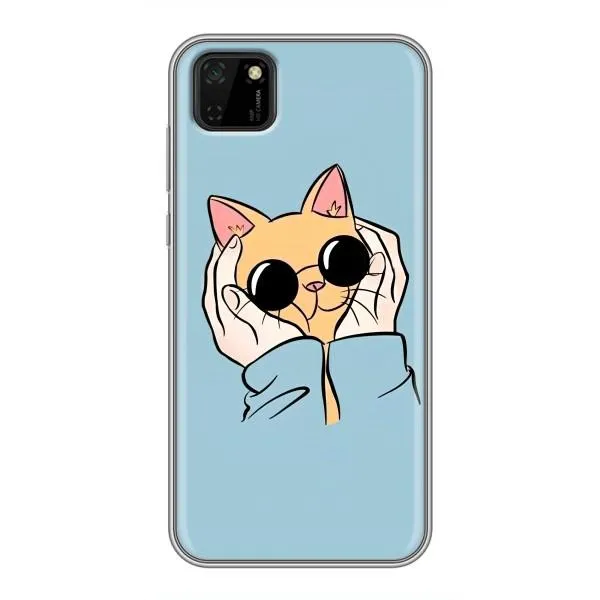 Чехол с принтом «Котик в очках» для Huawei Y5p