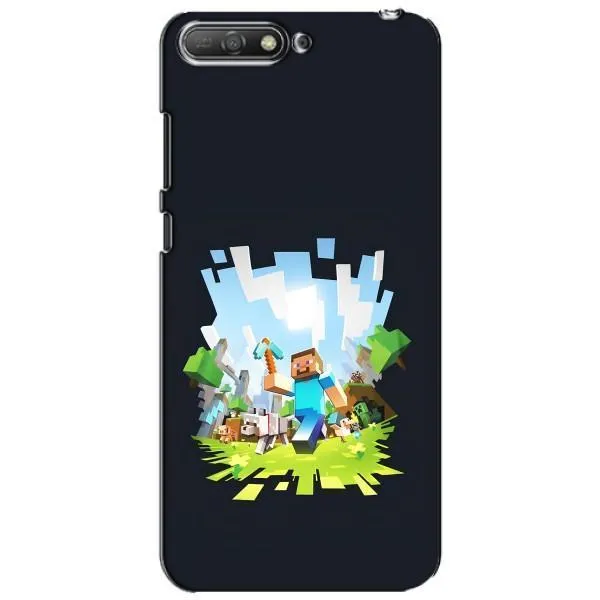 Чехол с принтом «персонажи Minecraft» для Huawei Y6 2018
