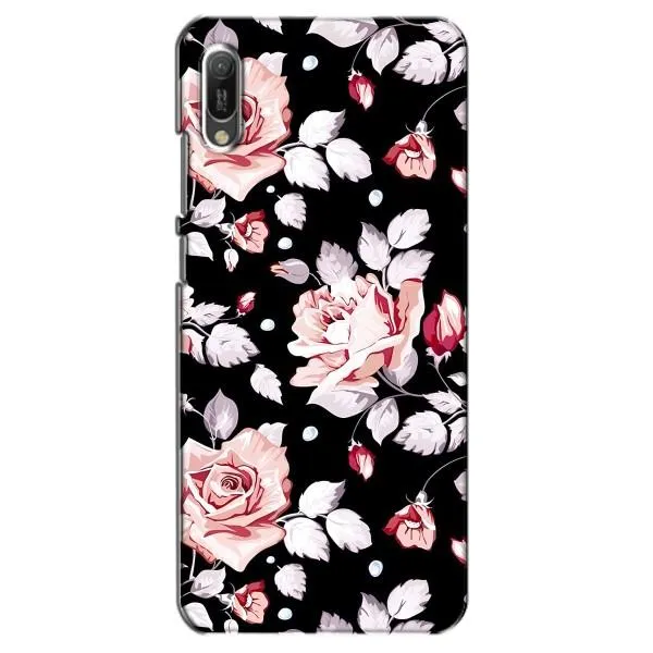Чехол с принтом «Цветочки на черном» для Huawei Y6 2019