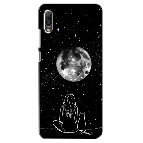 Чехол с принтом «Девушка с котом» для Huawei Y6 2019 Чехол с принтом «Девушка с котом» для Huawei Y6 2019