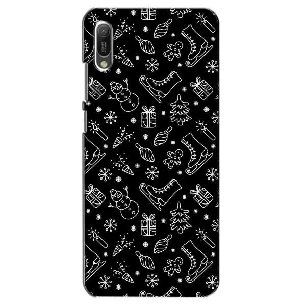 Чехол с принтом «Новогодний фон» для Huawei Y6 2019