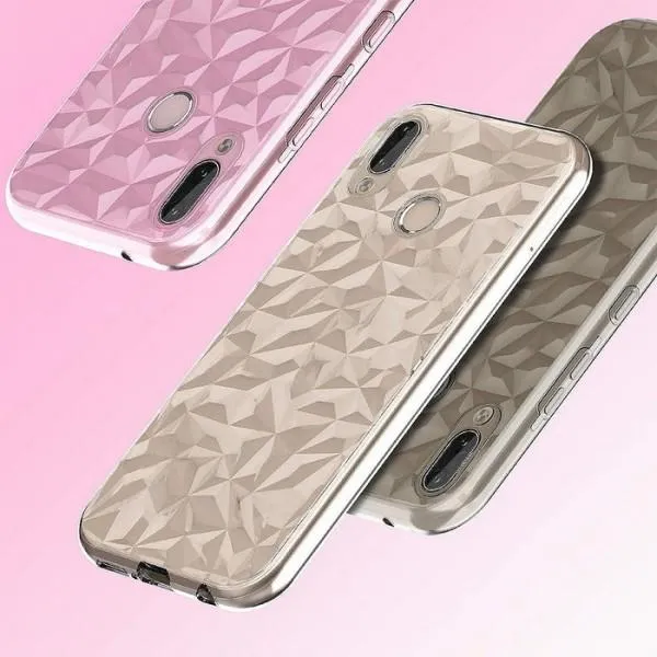 Чехол-бампер AirCAse Transparent Diamond для Huawei Y6 2019/ Y6 Prime 2019 — Розовый — фото 3 Чехол-бампер AirCAse Transparent Diamond для Huawei Y6 2019/ Y6 Prime 2019 — Розовый — фото 3