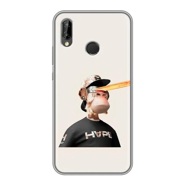 Чехол с принтом «обезьяна NFT в очках» для Huawei Y7 2019 Чехол с принтом «обезьяна NFT в очках» для Huawei Y7 2019