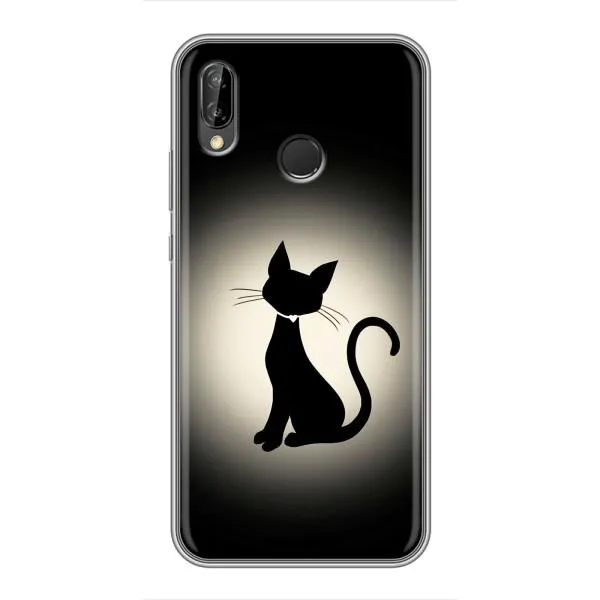 Чехол с принтом «Силуэт котика» для Huawei Y7 2019
