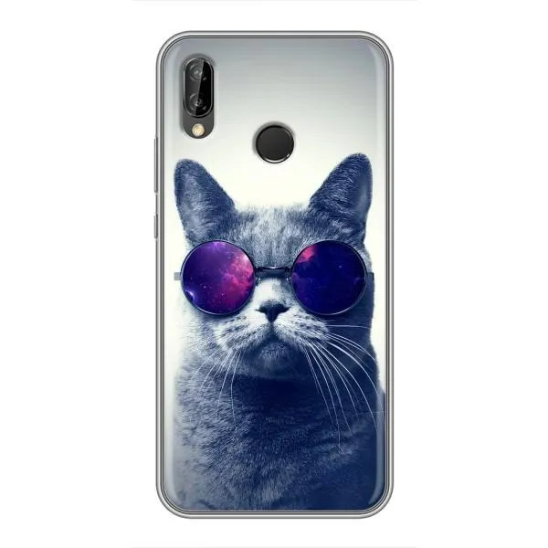 Чехол с принтом «Стильный кот» для Huawei Y7 2019