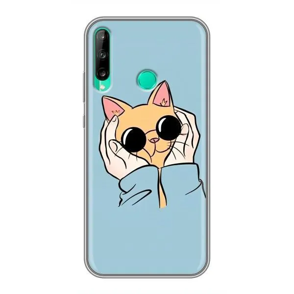 Чехол с принтом «Котик в очках» для Huawei Y7p (2020)