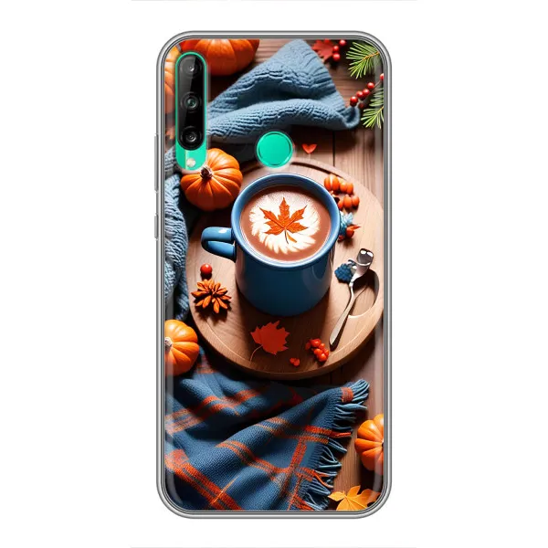 Чехол с принтом «Кофе и тыковки» для Huawei Y7p (2020)